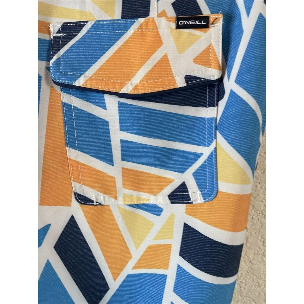 ONEILL MENS HYPERFREAK BOARD Swim SHORTS Geometric New Hyper dry Abstract 29 new